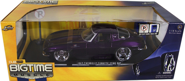 1963 Chevy Corvette Stingray - Candy Purple (DUB City Bigtime Muscle) 1/18