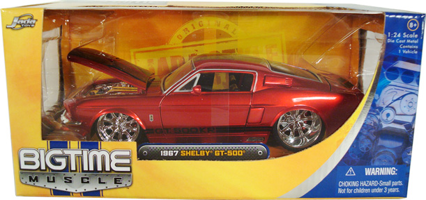 1967 Mustang Shelby GT-500KR - Red w/ Shelby Performance Wheels (DUB City Bigtime Muscle) 1/24