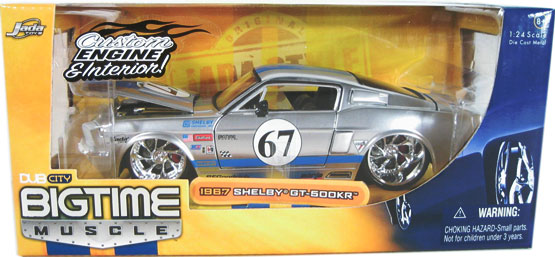 1967 Ford Mustang Shelby GT-500KR #67 Silver (DUB City Big Time Muscle) 1/24