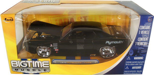 1970 Plymouth 'Cuda w/ HRE 441R Wheels - Black (DUB City Bigtime Muscle) 1/24