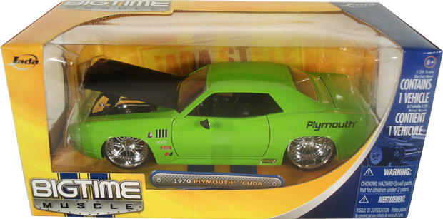 1970 Plymouth 'Cuda w/ HRE 441R Wheels - Green (DUB City Bigtime Muscle) 1/24