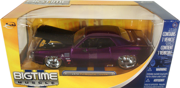1970 Plymouth 'Cuda w/ HRE 441R Wheels - Purple (DUB City Bigtime Muscle) 1/24
