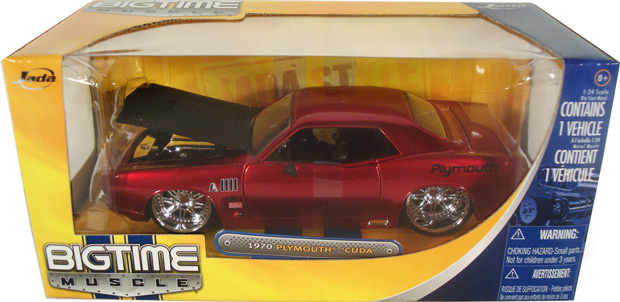 1970 Plymouth 'Cuda w/ HRE 441R Wheels - Red (DUB City Bigtime Muscle) 1/24