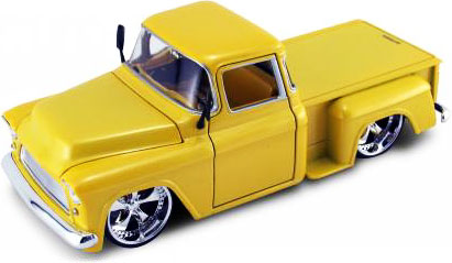 1955 Chevy Stepside Pickup - Yellow (DUB City) 1/24