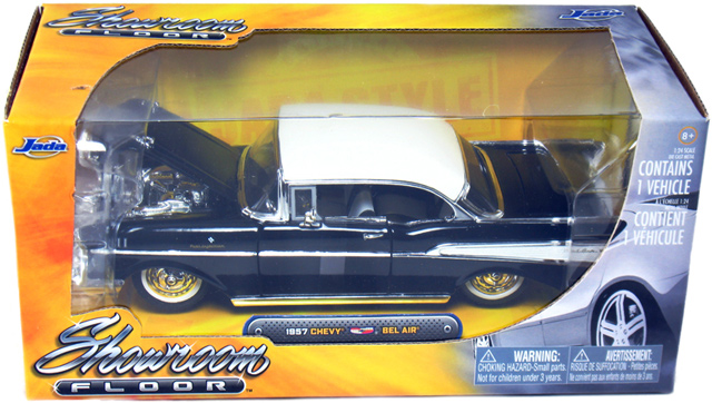 1957 Chevy Bel Air - Black (Jada Toys Showroom Floor) 1/24