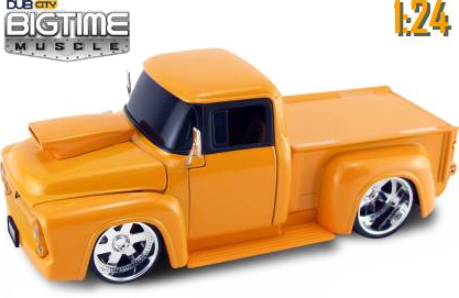 1956 Ford F-100 Pickup - Orange (DUB City Bigtime Muscle) 1/24