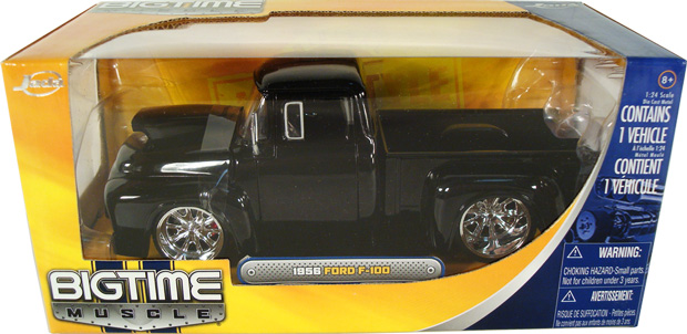 1956 Ford F-100 Pickup - Glossy Black (DUB City Bigtime Muscle) 1/24