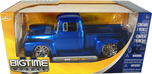 1956 Ford F-100 Pickup - Candy Blue (DUB City Bigtime Muscle) 1/24