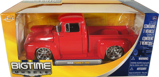 1956 Ford F-100 Pickup - Glossy Red (DUB City Bigtime Muscle) 1/24
