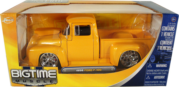 1956 Ford F-100 Pickup - Metallic Yellow (DUB City Bigtime Muscle) 1/24