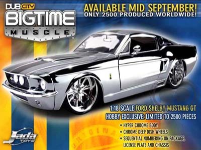 1967 Ford Mustang Shelby GT-500KR - Hyper Chrome Limited (DUB City Bigtime Muscle) 1/18
