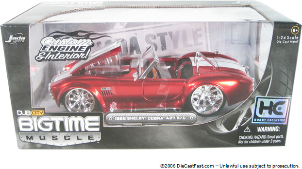 1965 Shelby Cobra 427 S/C - Red w/ White Stripes (DUB City Bigtime Muscle) 1/24