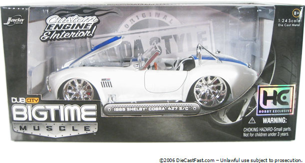 1965 Shelby Cobra 427 S/C - White w/ Blue Stripes (DUB City Bigtime Muscle) 1/24