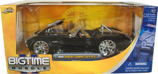 1965 Shelby Cobra 427 S/C - Black w/ Silver Stripes (DUB City Bigtime Muscle) 1/24