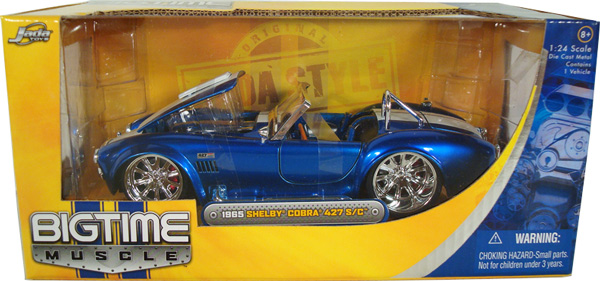 1965 Shelby Cobra 427 S/C - Blue w/ White Stripes (DUB City Bigtime Muscle) 1/24
