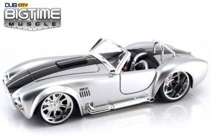 1965 Shelby Cobra 427 S/C - Silver w/ Black Stripes (DUB City Bigtime Muscle) 1/24