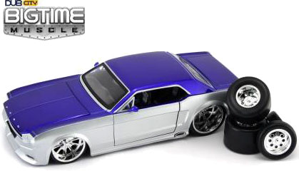 1965 Ford Mustang - Blue w/ Silver (DUB City Bigtime Muscle) 1/24