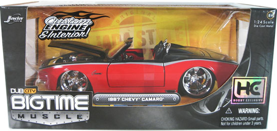 1967 Chevy Camaro Convertible - Red w/ Black (DUB City Bigtime Muscle) 1/24