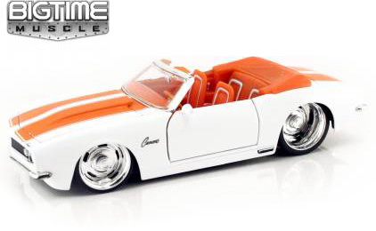 1967 Chevy Camaro - White w/ Orange Stripes (DUB City Bigtime Muscle) 1/24