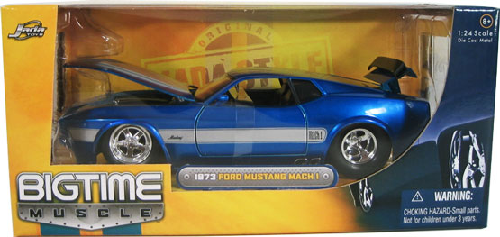 1973 Ford Mustang Mach 1 - Blue (DUB City Bigtime Muscle) 1/24 diecast ...