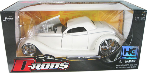 1934 Ford Coupe Chopped Top - Pearl White (D-Rods) 1/24