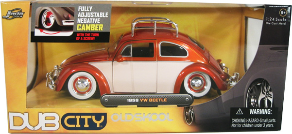 1959 Volkswagen Beetle w/ Baby Moon Wheels - Copper (DUB City Old Skool) 1/24