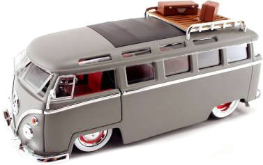 1962 VW Microbus - Grey w/ Luggage Rack (DUB City) 1/24