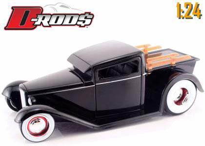 1932 Ford Pickup w/ Fender - Black (D-Rods) 1/24