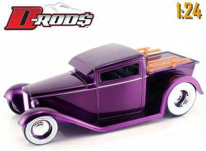 1932 Ford Pickup w/ Fender - Purple (D-Rods) 1/24