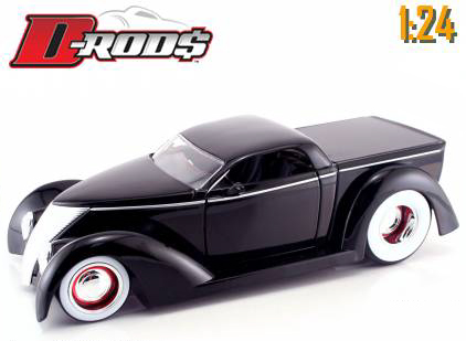 1937 Ford Pickup w/ Fender - Black (D-Rods) 1/24