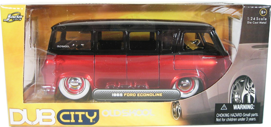 1965 Ford Econoline Van - Red w/ Black (DUB City) 1/24
