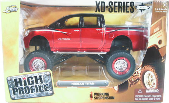 2006 Nissan Titan Pickup V8 - Red w/ Black (High Profile) 1/24