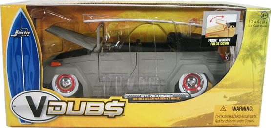 1973 VW Thing Convertible w/ Surfboard - Primer Grey (Jada Toys V-Dubs) 1/24