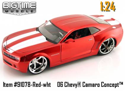 2006 Chevy Camaro Concept - Red w/ White Stripes (DUB City) 1/24