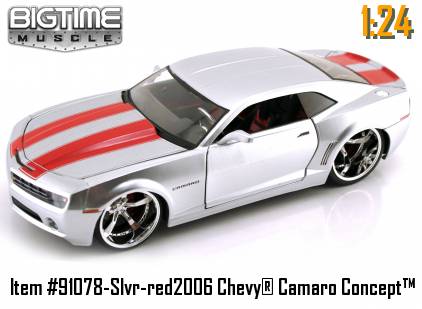 2006 Chevy Camaro Concept - Silver w/ Red Stripes (DUB City) 1/24