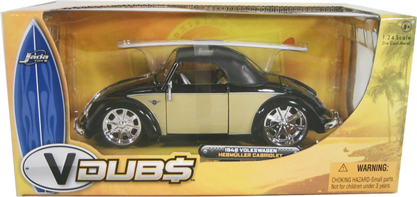 1949 VW Hebmuller Cabriolet - Black w/ Tan (V-Dubs) 1/24