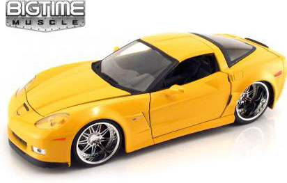 2006 Chevy Corvette C6 Z06 - Velocity Yellow (DUB City Bigtime Muscle) 1/24