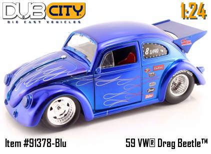 1959 VW Drag Beetle - Blue (Jada Toys V-Dubs) 1/24