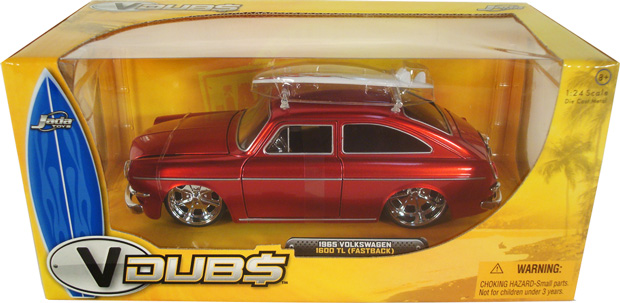 1965 Volkswagen 1600 TL Fastback w/Surfboard - Red (V-Dubs) 1/24