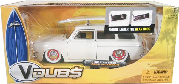 1965 VW Variant Squareback - White w/ Babymoon Wheels (V-Dubs) 1/24