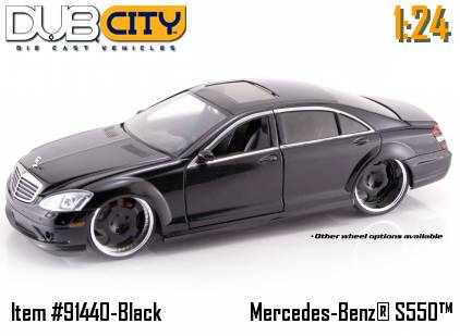 2007 AMG Mercedes-Benz S550 w/ HRE 544 Wheels - Black (DUB City) 1/24