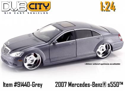 2007 AMG Mercedes-Benz S550 w/ HRE 544 Wheels - Charcoal Grey (DUB City) 1/24