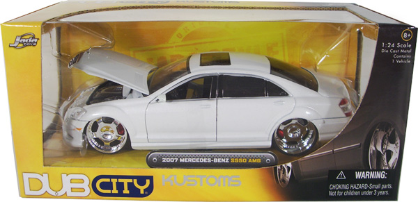 2007 AMG Mercedes-Benz S550 w/ HRE 544 Wheels - Pearl White (DUB City) 1/24