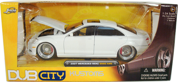 2007 AMG Mercedes-Benz S550 w/ D'Vinci Forgiato Radurra Wheels - White (DUB City) 1/24