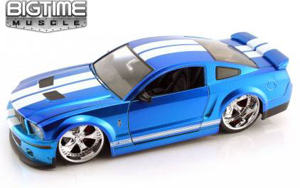 2007 Shelby Mustang GT-500 - Blue w/ Cartelli Grazia Wheels (DUB City Bigtime Muscle) 1/24
