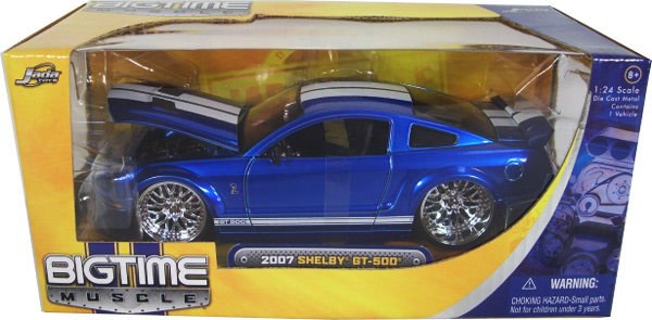 2007 Shelby Mustang GT-500 - Blue w/ HRE 540R Wheels (DUB City Bigtime Muscle) 1/24