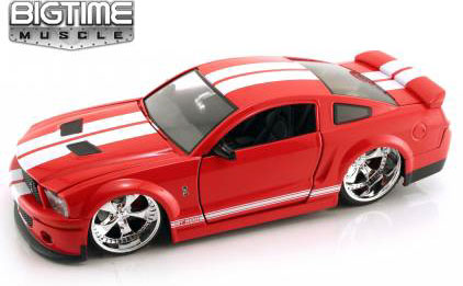 2007 Shelby Mustang GT-500 - Red w/ Cartelli Grazia Wheels (DUB City Bigtime Muscle) 1/24