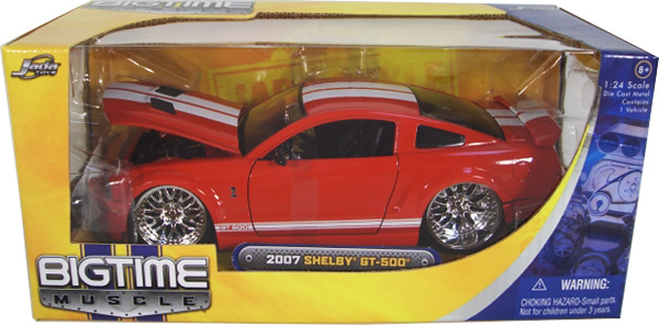 2007 Shelby Mustang GT-500 - Red w/ HRE 540R Wheels (DUB City Bigtime Muscle) 1/24