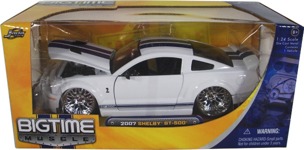2007 Shelby Mustang GT-500 - White w/ HRE 540R Wheels (DUB City Bigtime Muscle) 1/24