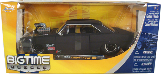 1967 Chevy Nova w/ Blower - Black (Bigtime Muscle) 1/24